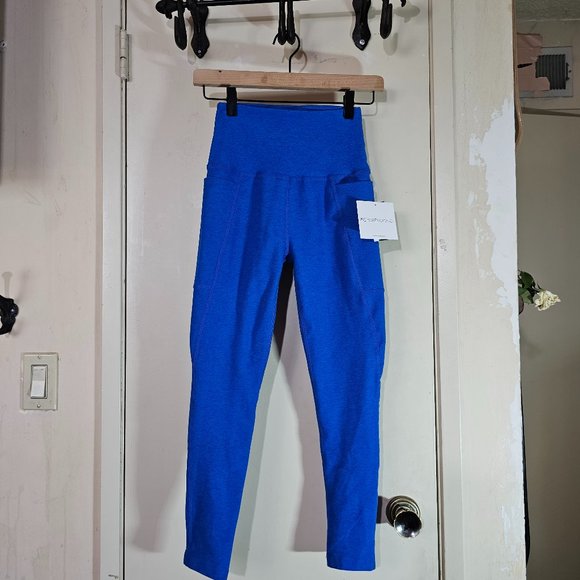 🏷️NWT Beyond Yoga Spacedye Out of Pocket High-Waist Midi Leggings In Azure Blue - Picture 5 of 15